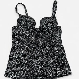 Maidenform Black and White Polka Dot Bikini Top